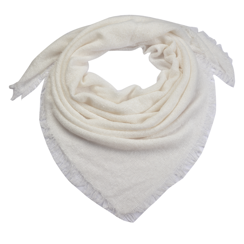 Sjaal 130*130 cm wit