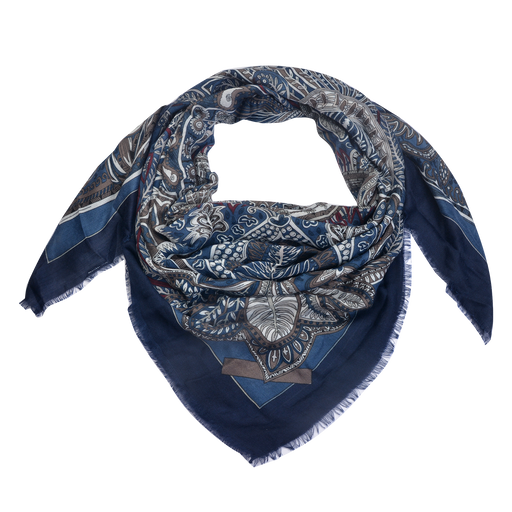Sjaal 135*135 cm blauw