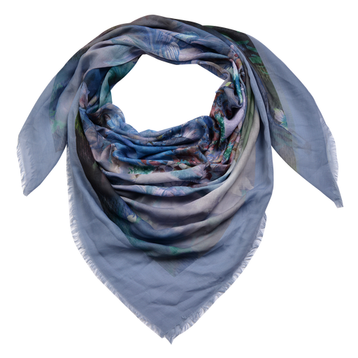 Sjaal 130*130 cm blauw