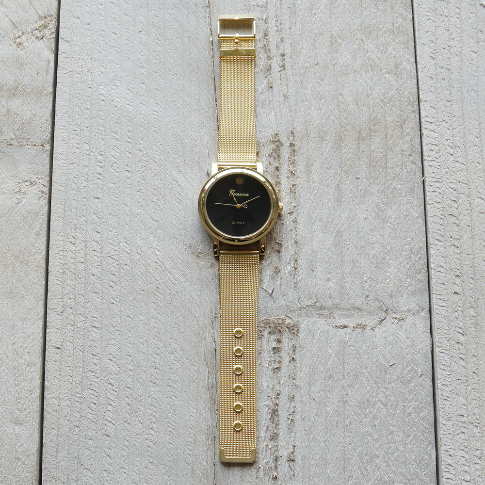 Horloge 23 cm goudkleurig