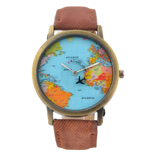 Horloge 22 cm bruin