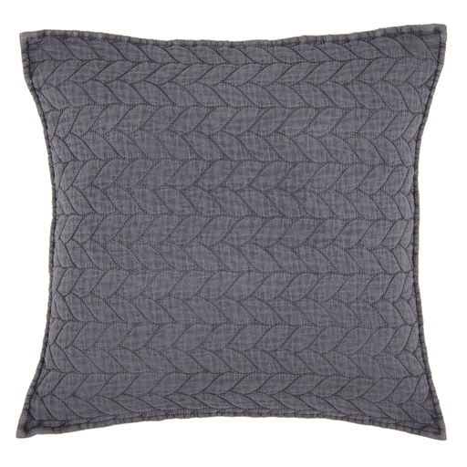 Nordic Style Quilted Bedsprei Kussenhoes 50 x 50 cm - donkergrijs