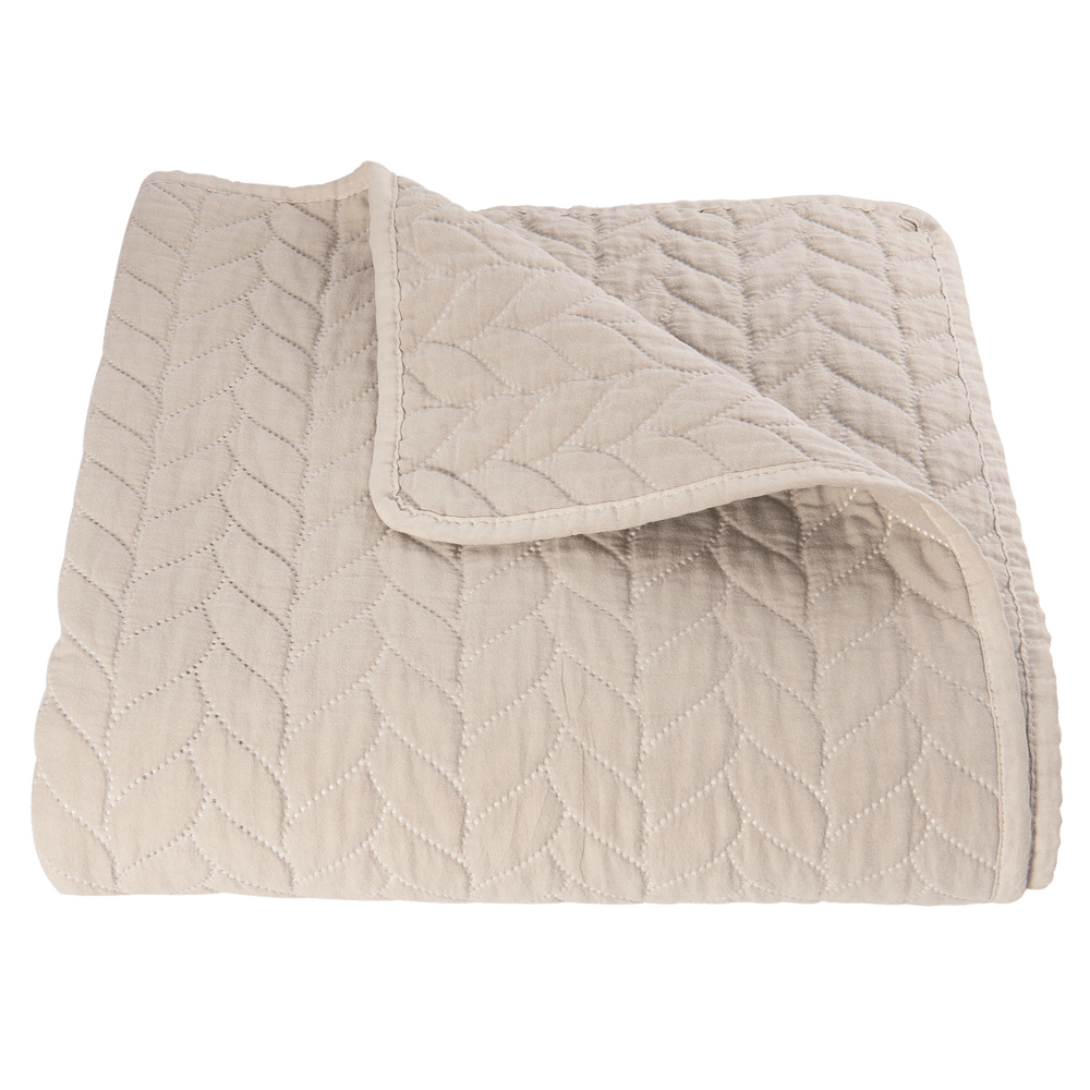Nordic Style Quilted Bedsprei 180 x 260 cm - beige