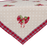 Tafelkleed Filled With Love met geappliceerde Kerststrikken 85 x 85 cm - naturel/rood