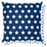 Kussenhoes Stars met sterren 50 x 50 cm - blauw/wit