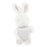 Knuffel konijn met hartje 15 x 10 cm - wit/grijs