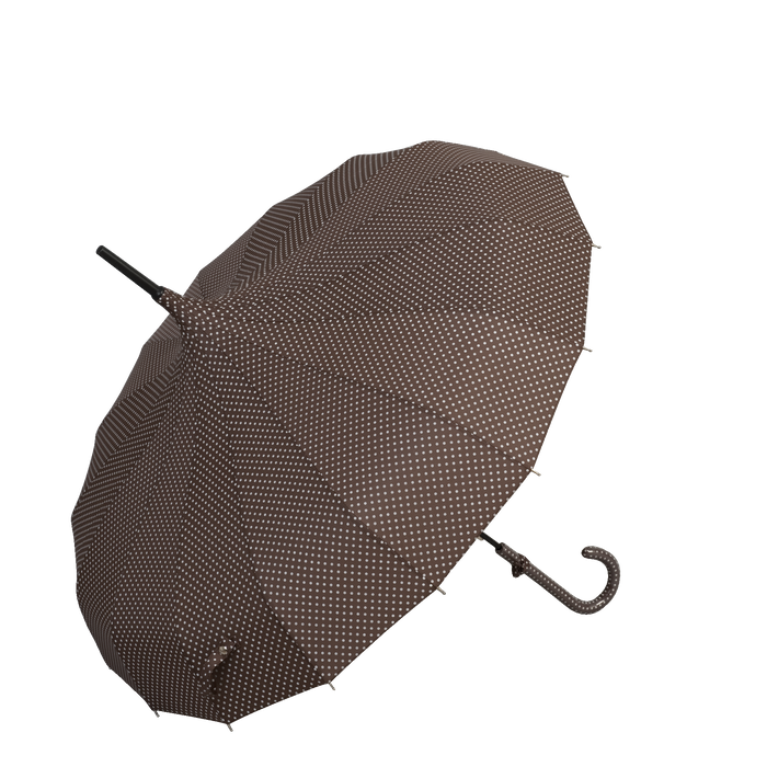 Franse Parasol Paraplu met polka dots Ø 83 cm - bruin/wit