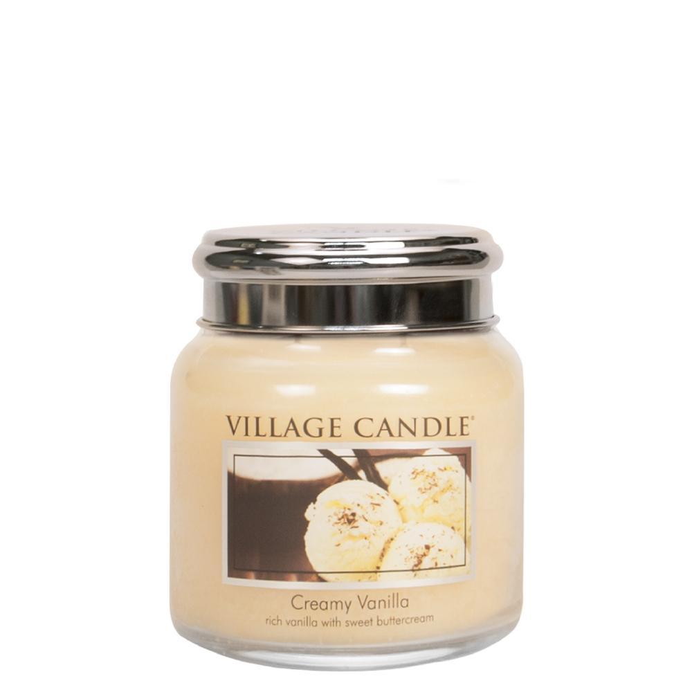 Village Geurkaars Creamy Vanilla | zoete vanille en roomboter - medium jar - Erotiekvoordeel.nl