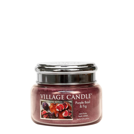 Village Geurkaars Purple Basil & Fig | donker fruit basilicum amber - small jar